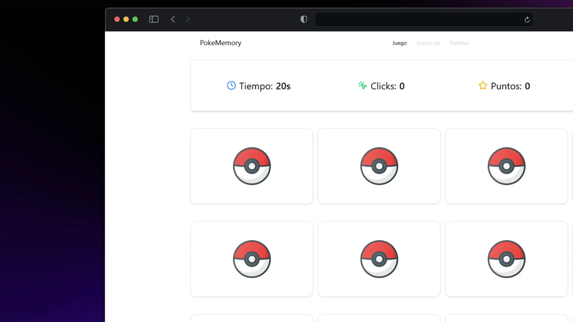 Imagen del proyecto Memory Game